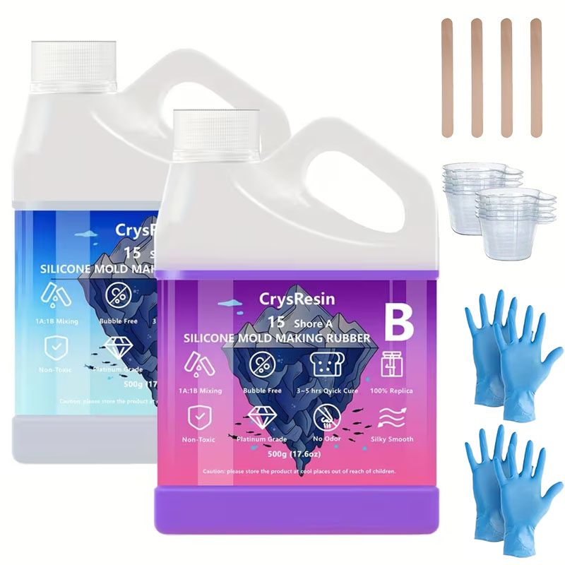 Soap Making Diy Kit - 500ml 2병 액상 실리콘 몰드 제작용,