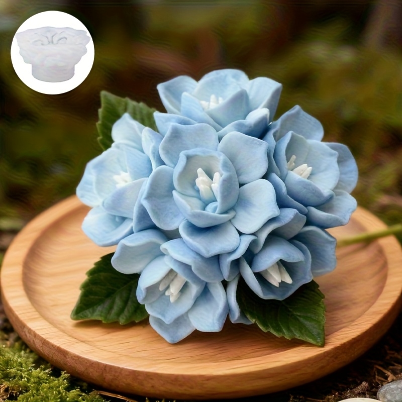 Soap Making Instructions - 1개의 수국 양초 실리콘 몰드, 양초,