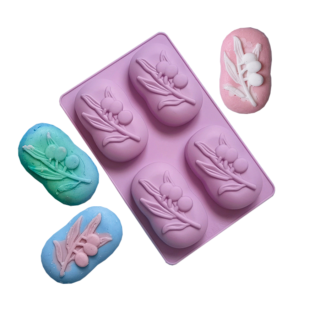 4 캐비티 타원형 올리브 나무 실리콘 비누 금형 DIY - Soap Making Diy Kit 리뷰 및 가격