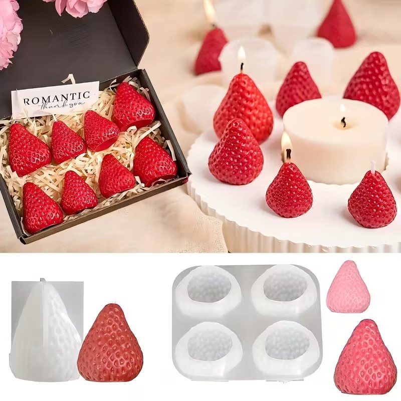 DIY 아로마테라피 비누 레진 공예용 딸기 실리콘 캔들 - Soap Making Instructions 리뷰 및 가격