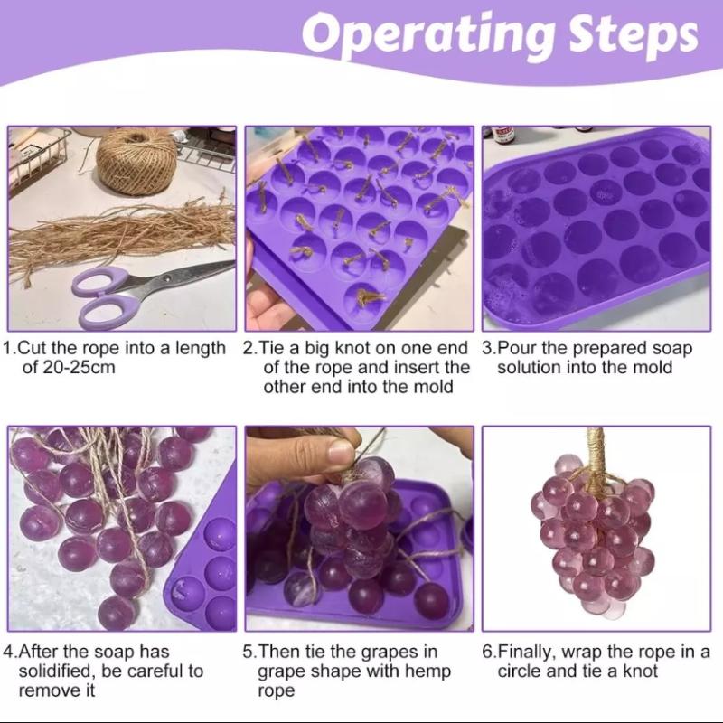 수제 비누 만들기 실리콘 키트, 고급스러운 포도 모양  - Soap Making Diy Kit 리뷰 및 가격