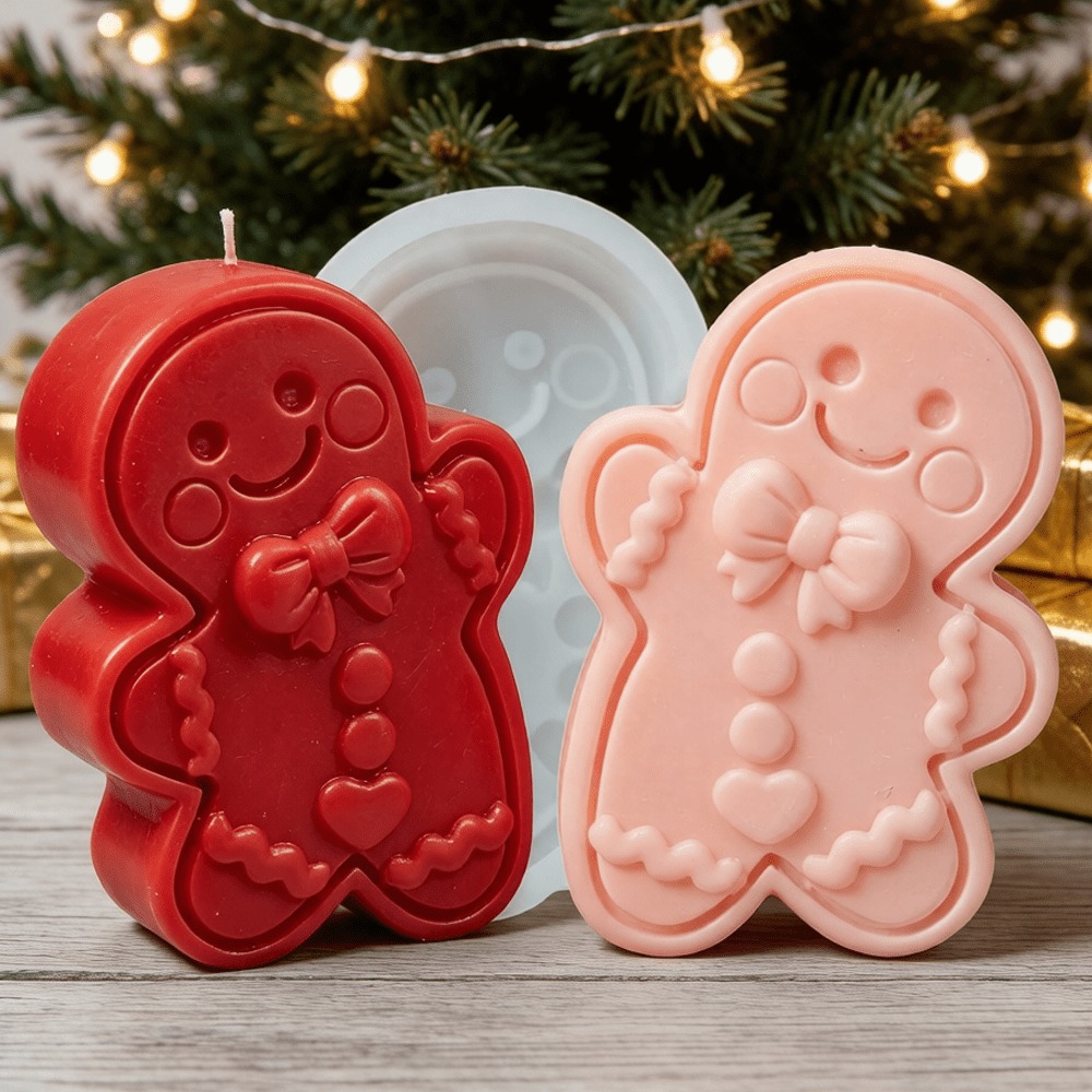 나비넥타이를 한 춤추는 진저브레드맨 실리콘 몰드, 미소 - Soap Making Gifts 리뷰 및 가격
