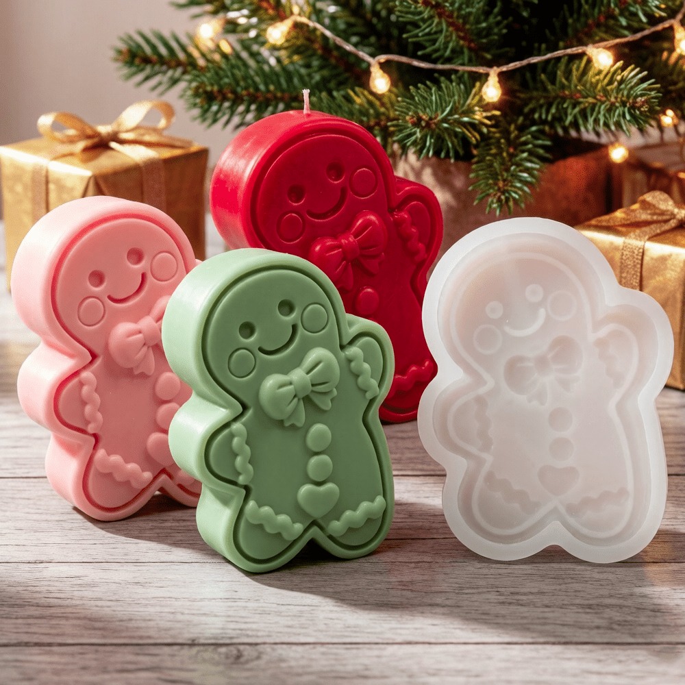 나비넥타이를 한 춤추는 진저브레드맨 실리콘 몰드, 미소 - Soap Making Gifts 리뷰 및 가격