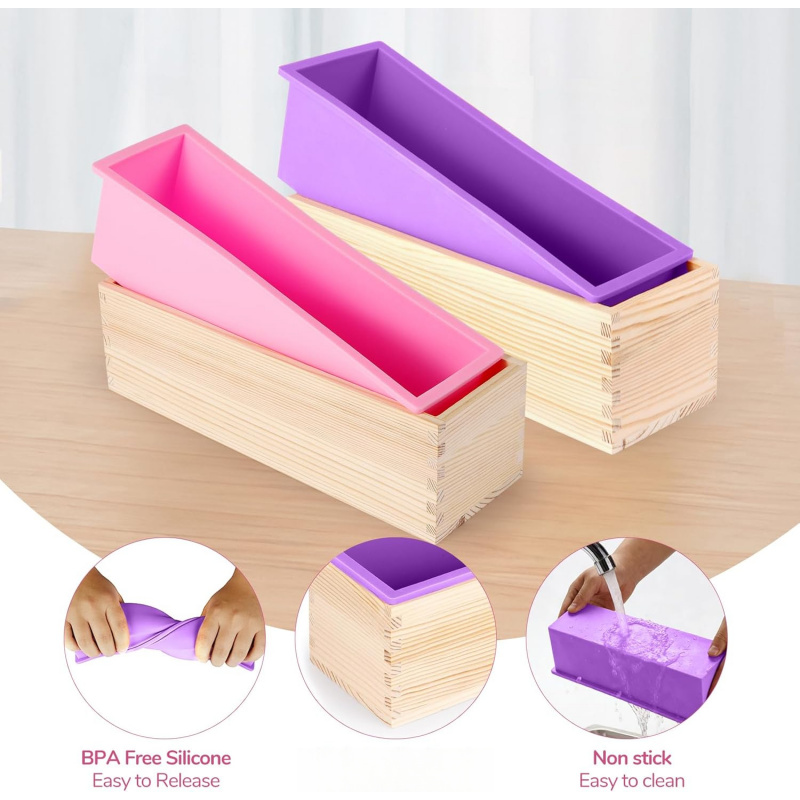 1개의 42온스 비누 몰드(나무 상자 포함), 수제 비 - Soap Making Diy Kit 리뷰 및 가격