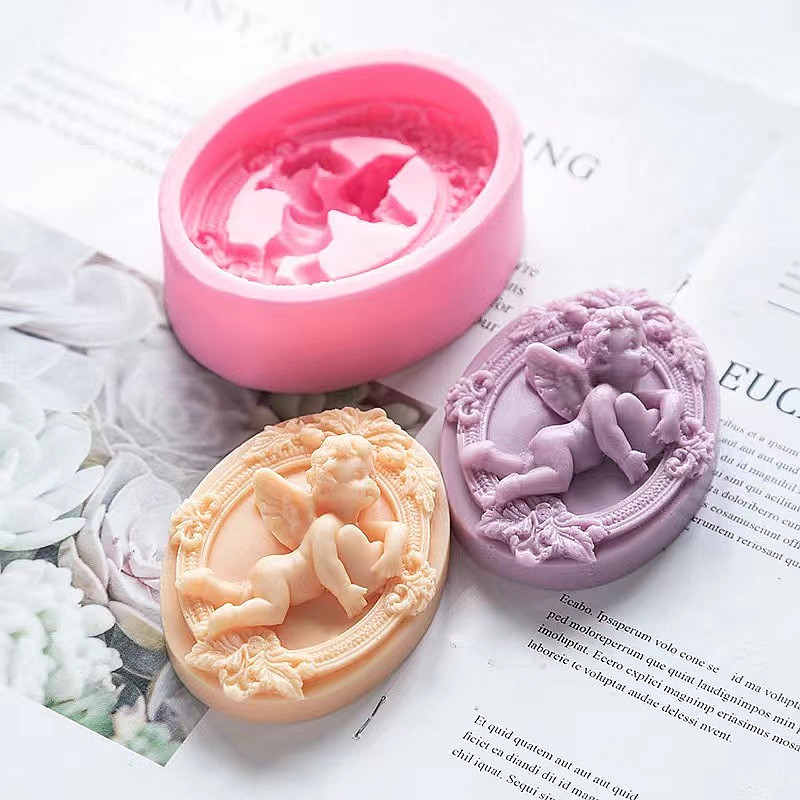 천사 어린이 모양 실리콘 비누 몰드, 수제 타원형 석고 - Soap Making Gifts 리뷰 및 가격