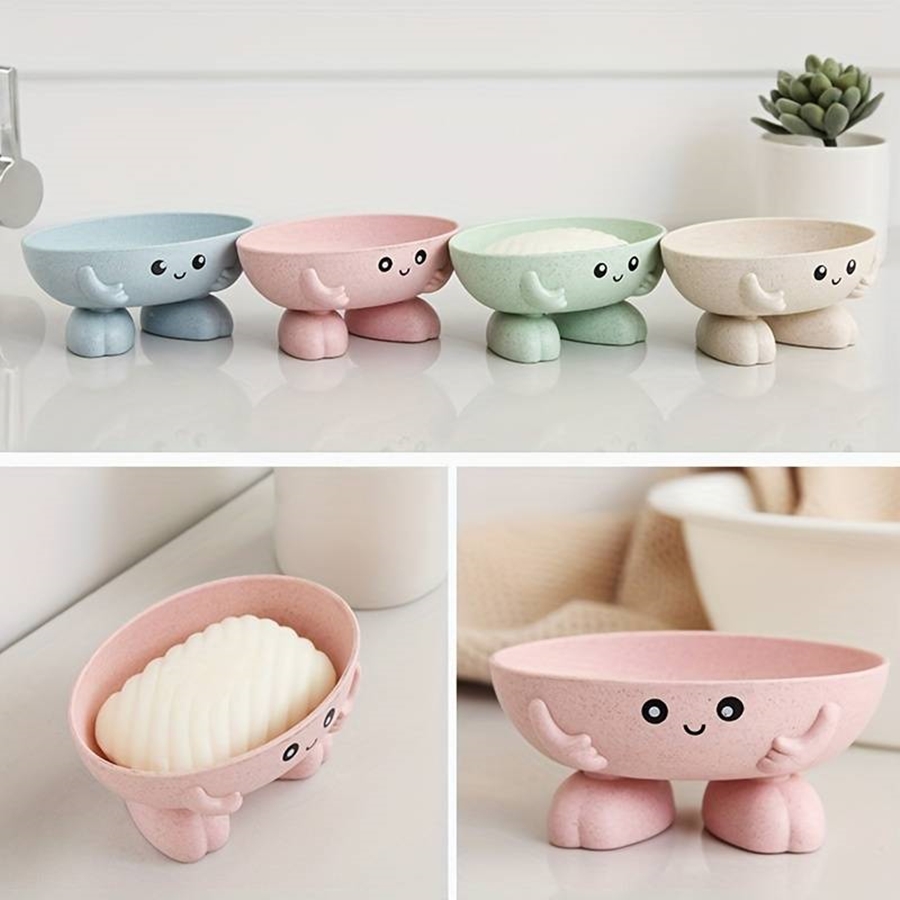 귀여운 인형 웃는 얼굴 비누 받침대 욕실 배수 트레이  - Soap Making Diy Kit 리뷰 및 가격